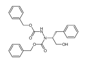 1,2-Hydrazinedicarboxylic acid, 1-[(1R)-1-(hydroxymethyl)-2-phenylethyl]-, 1,2-bis(phenylmethyl) ester 结构式