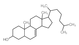 胆甾-7-烯醇 结构式