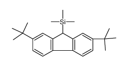9H-Fluorene, 2,7-bis(1,1-dimethylethyl)-9-(trimethylsilyl)- 结构式