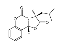 5H,10bH-Oxazolo[3,2-c][1,3]benzoxazine-2,5(3H)-dione, 3-methyl-3-(2-methylpropyl)-, (3S-cis)- (9CI) 结构式