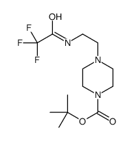 1-Boc-4-[2-(2,2,2-三氟乙酰氨基)乙基]哌嗪 结构式