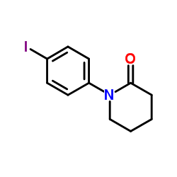1-(4-碘苯基)-2-哌啶酮 结构式