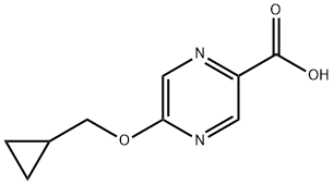 5-(环丙基甲氧基)吡嗪-2-羧酸 结构式