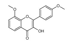 3-羟基-8-甲氧基-2-(4-甲氧基苯基)-4H-1-苯并吡喃-4-酮 结构式