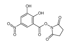 2,3-二羟基-5-硝基苯甲酸-2,5-二氧代-1-吡咯烷基酯 结构式