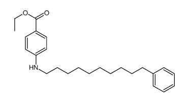 Benzoic acid, 4-[(10-phenyldecyl)amino]-, ethyl ester 结构式