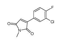3-(3-氯-4-氟苯基)-1-甲基-1H-吡咯-2,5-二酮 结构式