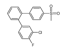 3-氯-4-氟-4''-(甲磺酰基)-1,1':2',1''-三联苯 结构式