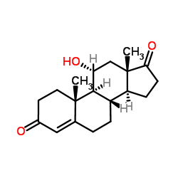 11b-羟基-雄甾-4-烯-3,17-二酮 结构式