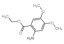 2-氨基-4,5-二甲氧基苯甲酸乙酯 结构式