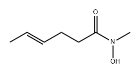 (E)-N-羟基-N-甲基-4-己烯酰胺 结构式