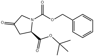 N-CBZ-4-氧代-D-脯氨酸叔丁酯 结构式