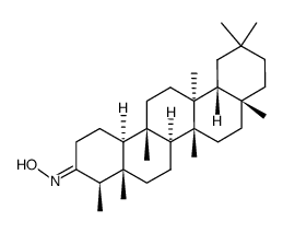 3(2H)-Picenone, eicosahydro-4,4a,6b,8a,11,11,12b,14a-octamethyl-, oxime, (4R,4aS,6aS,6bR,8aR,12aR,12bS,14aS,14bS)- 结构式