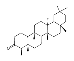 24,25,26-三去甲齐墩果烷-3-酮,5,9,13-三甲基-,(4α,5β,8α,9β,10α,13α,14β)- 结构式