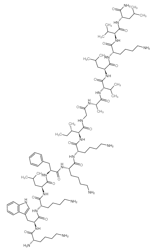 天蚕素A(1-7)-蜂毒肽A(2-9)酰胺 结构式