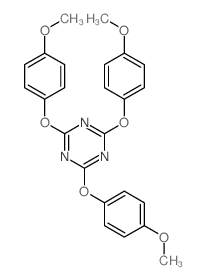 2,4,6-三(4-甲氧基苯氧基)-1,3,5-三嗪 结构式