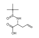 4-Pentenoic acid, 2-[[(R)-(1,1-dimethylethyl)sulfinyl]amino]-, (2R)- 结构式