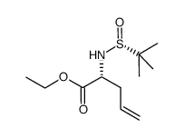 4-Pentenoic acid, 2-[[(R)-(1,1-dimethylethyl)sulfinyl]amino]-, ethyl ester, (2R)- 结构式