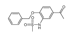 N-(5-乙酰基-2-(苄氧基)苯基)甲磺酰胺 结构式