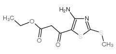 3-[4-氨基-2-(甲硫基)-5-噻唑基]-3-氧代丙酸乙酯 结构式