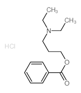 3-(二乙氨基)丙醇苯甲酸酯盐酸盐 结构式