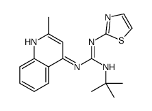 Guanidine, N-(1,1-dimethylethyl)-N'-(2-methyl-4-quinolinyl)-N''-2-thiazolyl- 结构式