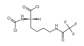 Hexanoyl chloride, 2-[(chlorocarbonyl)amino]-6-[(trifluoroacetyl)amino]-, (S)- (9CI) 结构式