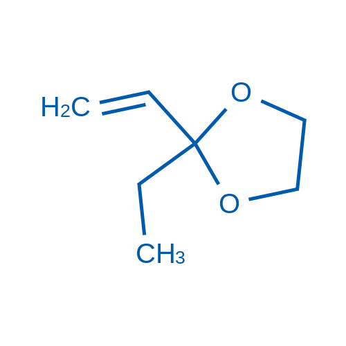 2-乙基-2-乙烯基-1,3-二氧戊环 结构式