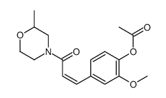 [2-methoxy-4-[(E)-3-(2-methylmorpholin-4-yl)-3-oxo-prop-1-enyl]phenyl] acetate 结构式