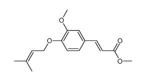 (E)-3-甲氧基-4-(3-甲基-2-丁烯氧基)肉桂酸甲酯 结构式