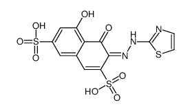 4,5-Dihydroxy-3-[(thiazol-2-yl)azo]-2,7-naphthalenedisulfonic acid 结构式