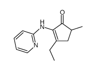 3-乙基-5-甲基-2-(2-吡啶基氨基)-2-环戊烯-1-酮 结构式