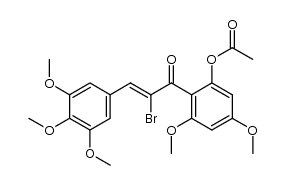2-Propen-1-one, 1-[2-(acetyloxy)-4,6-dimethoxyphenyl]-2-bromo-3-(3,4,5-trimethoxyphenyl)-, (2Z)- 结构式
