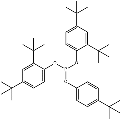 Phosphorous acid, bis[2,4-bis(1,1-dimethylethyl)phenyl] 4-(1,1-dimethylethyl)phenyl ester 结构式