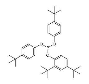 Phosphorous acid, 2,4-bis(1,1-dimethylethyl)phenyl bis[4-(1,1-dimethylethyl)phenyl] ester 结构式