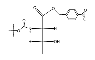 L-Threonine, N-[(1,1-dimethylethoxy)carbonyl]-, (4-nitrophenyl)methyl ester 结构式