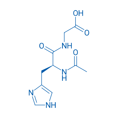 N-乙酰-L-组氨酰甘氨酸 结构式