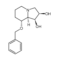 1,2-Indolizinediol, octahydro-8-(phenylmethoxy)-, [1S-(1α,2α,8β,8aβ)]- (9CI) 结构式