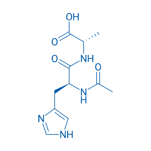 N-乙酰-L-组氨酰-L-丙氨酸 结构式