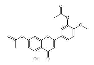 7-乙酰氧基-2-(3-乙酰氧基-4-甲氧基苯基)-5-羟基-4H-色烯-4-酮 结构式