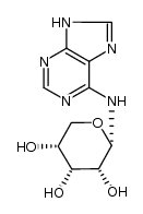 N-1H-嘌呤-6-基-α-D-吡喃核糖胺 结构式
