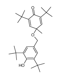 4-[[3,5-双(1,1-二甲基乙基)-4-羟基苯基]甲氧基]-2,6-双(1,1-二甲基乙基)-4-甲基-2,5-环己二烯-1-酮 结构式