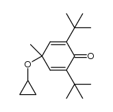 4-(环丙氧基)-2,6-二叔丁基-4-甲基-2,5-环己二烯-1-酮 结构式