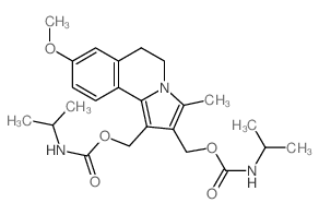 Carbamic acid,(1-methylethyl)-,(5,6-dihydro-8-methoxy-3-methylpyrrolo[2,1-a]isoquinoline-1,2-diyl)bis(methylene)ester (9CI) 结构式