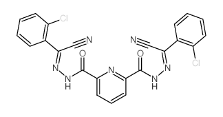 2,6-Pyridinedicarboxylic acid, 2,6-bis[2-[(2-chlorophenyl)cyanomethylene]hydrazide] 结构式