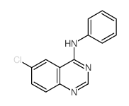 6-氯-N-苯基-4-喹唑啉胺 结构式