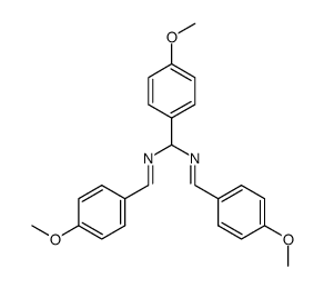 Methanediamine, 1-(4-methoxyphenyl)-N,N'-bis[(4-methoxyphenyl)methylene]-, [N(E),N'(E)]- 结构式