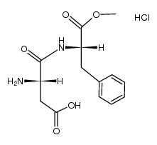 L-α-天冬氨酰-L-苯丙氨酸甲酯单盐酸盐 结构式