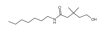 N-庚基-5-羟基-3,3-二甲基戊酰胺 结构式