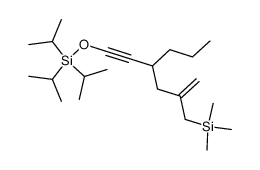 Silane, [[4-ethyl-3-[2-[(trimethylsilyl)methyl]-2-propen-1-yl]-1-butyn-1-yl]oxy]tris(1-methylethyl)- 结构式